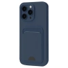 Apple İphone 16 Pro Kılıf Kelvin Kartvizitli Silikon - Lacivert