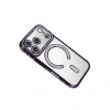 Apple İphone 17 Pro Joke Simli Magneticsafe Kılıf - Derin Mor