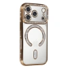Apple İphone 17 Pro Joke Simli Magneticsafe Kılıf - Gold