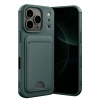 Apple İphone 17 Pro Kelvin Kartvizitli Silikon - Koyu Yeşil