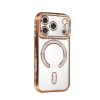 Apple İphone 17 Pro Max Joke Simli Magneticsafe Kılıf - Turuncu