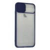 Apple İphone 6 Plus Kılıf Palm Buzlu Kamera Sürgülü Silikon - Lacivert