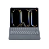 Apple T5510d İpad Pro 13 (2024) Kılıf Palermo Ledli Klavyeli Standlı Tablet Kılıfı - Siyah