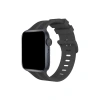 Apple Watch 38mm Kr408 Çizgili Silikon Kordon (saat Değildir) - Koyu Gri