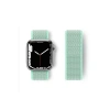 Apple Watch 42mm Hasırlı Cırtcırtlı Kordon - Turkuaz
