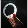 Beyaz-gümüş Led Işıklı Baskı Yapılabilen Pilli Bileklik Bilezik 1,5 Cm Genişlik