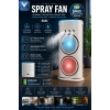Çift Başlıklı Sprey Fan Nemlendirici Ve Renkli Led Işıklı Beyaz