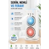 Çift Başlıklı Sprey Fan Nemlendirici Ve Renkli Led Işıklı Beyaz