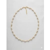 Beyaz Cam İnci  Kolyeler 40+5 Cm  - Kl0305