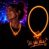 Glow Kolye Neon Fosforlu Işıklı Kolye Turuncu Renk