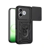 Huawei Honor 600 Lite Pars Lens Yüzüklü Silikon - Siyah