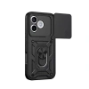 Huawei Honor 600 Lite Pars Lens Yüzüklü Silikon - Siyah