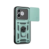 Huawei Honor 600 Lite Pars Lens Yüzüklü Silikon - Yeşil
