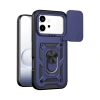 Huawei Honor 600 Pars Lens Yüzüklü Silikon - Lacivert