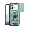 Huawei Honor 600 Pars Lens Yüzüklü Silikon - Yeşil