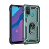 Huawei Y6p Kılıf Sofya Yüzüklü Silikon Kapak - Yeşil