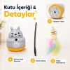 Kedi Şekilli Dönen Peluş Balıklı Olta Oyuncağı