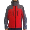 Lemigo Softshell Kırmızı-Gri Kapşonlu Mont