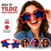 Mega Tip Yıldız Parti Gözlüğü Kırmızı Renk