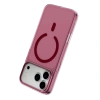 Newface Apple İphone 18 Pro Combo Sert Şeffaf Magsafe Kapak - Bordo