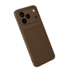 Newface Tecno Spark 50 4g Auto Focus Karbon Kapak - Kahverengi