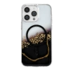 Onegif Apple İphone 14 Pro Max Lotus Simli Magsafe Kapak - Siyah