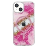 Onegif Apple İphone 15 Lotus Simli Magsafe Kapak - Pembe