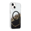 Onegif Apple İphone 15 Lotus Simli Magsafe Kapak - Siyah