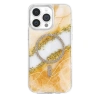 Onegif Apple İphone 15 Pro Max Lotus Simli Magsafe Kapak - Turuncu