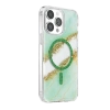 Onegif Apple İphone 15 Pro Max Lotus Simli Magsafe Kapak - Yeşil
