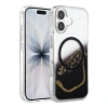 Onegif Apple İphone 17 Lotus Simli Magsafe Kapak - Siyah