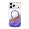 Onegif Apple İphone 17 Pro Lotus Simli Magsafe Kapak - Mor