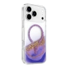 Onegif Apple İphone 17 Pro Max Lotus Simli Magsafe Kapak - Mor