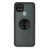Oppo A15 Kılıf Montreal Yüzüklü Silikon Kapak - Siyah
