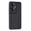 Oppo Reno 11f Kılıf Petek Silikon Kapak - Siyah