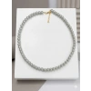 Beyaz Cam İnci  Kolyeler 40+5 Cm  - Kl0301