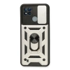 Realme C11 2021 Kılıf Pars Lens Yüzüklü Silikon - Gümüş