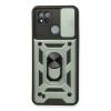 Realme C11 2021 Kılıf Pars Lens Yüzüklü Silikon - Yeşil