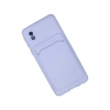 Samsung Galaxy A01 Core Kılıf Kelvin Kartvizitli Silikon - Lila