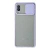 Samsung Galaxy A02 Kılıf Palm Buzlu Kamera Sürgülü Silikon - Lila