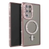 Samsung Galaxy S25 Ultra Kılıf Joke Simli Magneticsafe Kılıf - Pembe