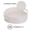 Sepet Dolusu® 360 Derece Dönebilen Mekanizmalı Yuvarlak Tepsi Formlu Sunum ve Servis Organizer Tablası