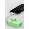 Sepet Dolusu® Cep Tipi Telefon Tutuculu Makaralı Uzayıp Kısalabilen 3ü 1 Arada USB Şarj Kablosu