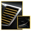 Sepet Dolusu® Gold Araba Oto Trim Dekorasyon Şeridi Kauçuk Elastik Kolay Kurulum 5 metre Şerit Bant