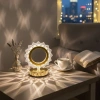 Sepet Dolusu® Güneş Şeklinde Kristal LED Masa Lambası – Dokunmatik, 3 Renk Işık Modlu, Şarjlı Mini Dekoratif Gece Lambası