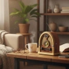 Sepet Dolusu® Orta Boy Kubbe Model Retro Ahşap Tasarım Bluetooth Hoparlörlü Radyo – FM/AM Destekli, Şarjlı ve Taşınabilir Radyo NS-7061
