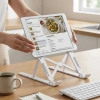 Sepet Dolusu® Plastik Katlanır Tablet Standı – Ayarlanabilir Açılı, Taşınabilir Masaüstü Telefon ve Tablet Tutucu Stand