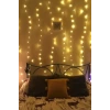 Sepet Dolusu® Uzaktan Kumandalı LED Perdeye Takılabilen Kancalı Işık Usb 3x3 Metre Peri Perde LED
