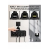Termal Akım Korumalı 4’lü Duvar Tipi Priz 2x Usb 2x Type-c Çıkışlı Grup Priz Çoğaltıcı Siyah (2500w)