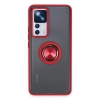 Xiaomi Mi 12t Pro Kılıf Montreal Yüzüklü Silikon Kapak - Kırmızı